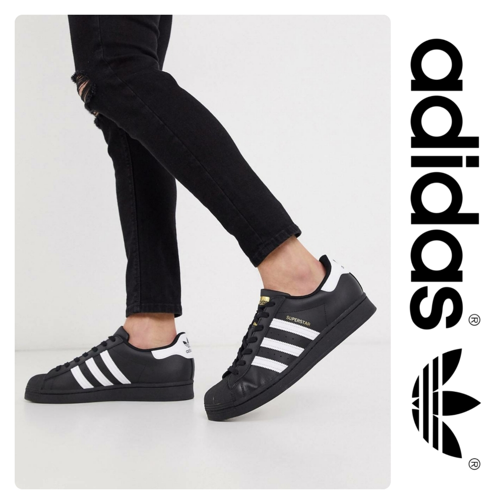 Adidas Originals superstar sneakers black size 8